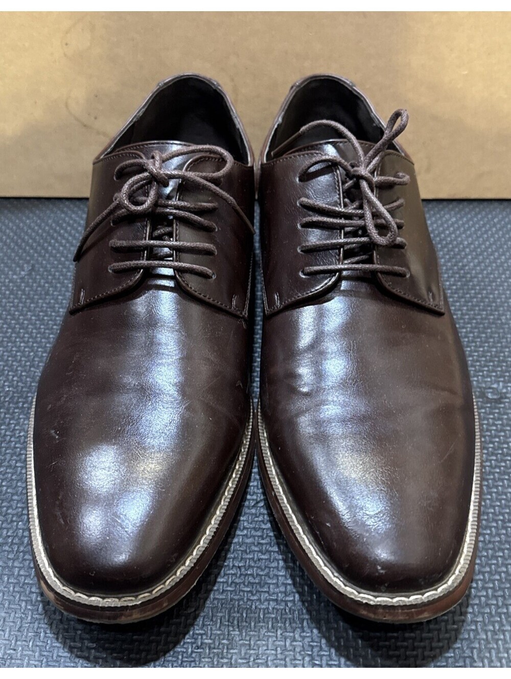 Van Heusen Men's Dark Brown Garrett Dress Shoes | Memory Foam | Size 11M